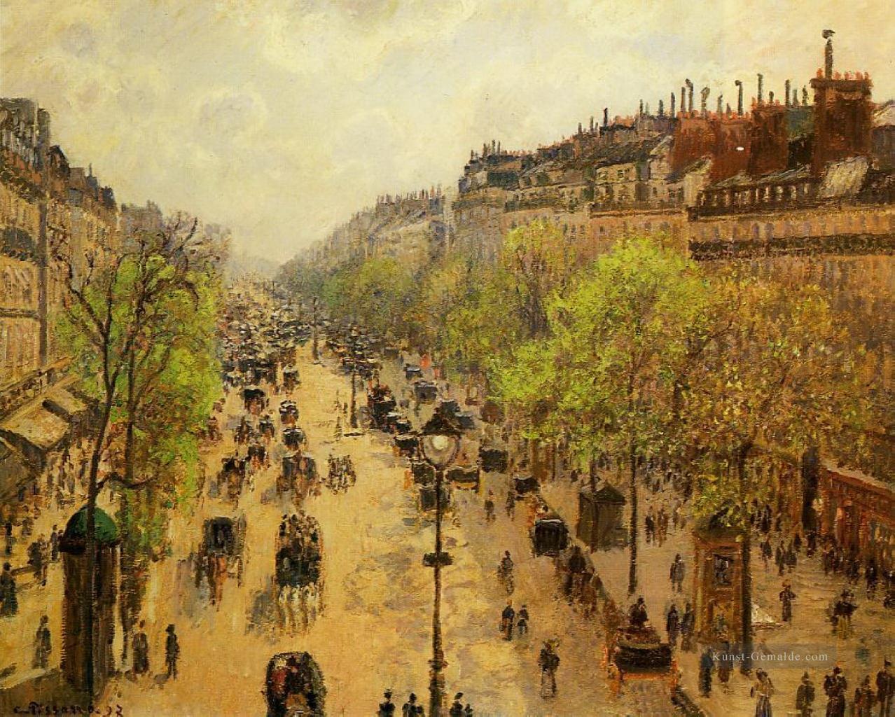 Boulevard Montmartre Frühling 1897 Camille Pissarro Pariser Ölgemälde